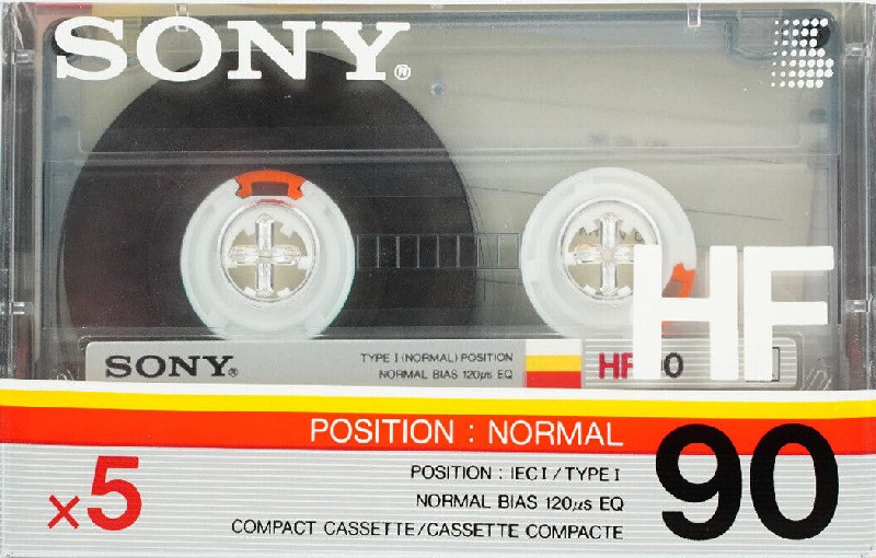 5 pack Sony HF 90 Type I Normal 1986 Europe