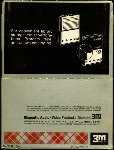 TRACK-8 Scotch 45 Type I Normal 1973 USA