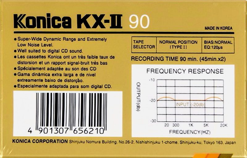 Compact Cassette:  Konica - KX-II 90