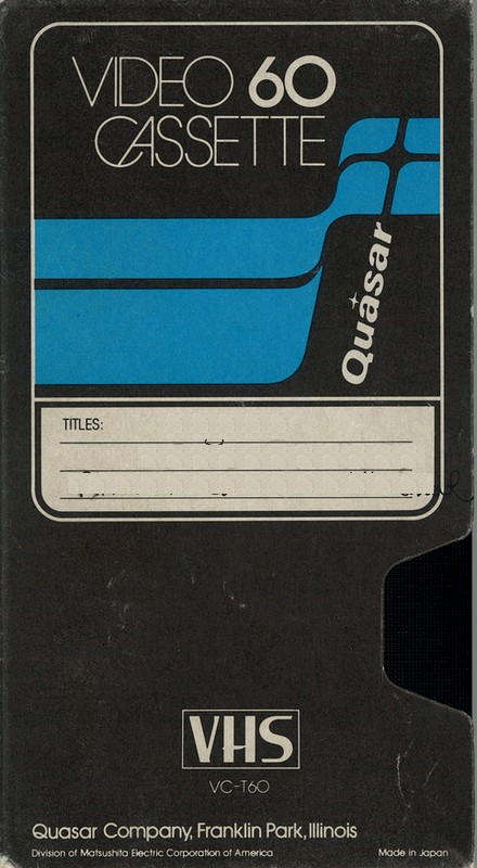 VHS, Video Home System Quasar 60 Type I Normal 1979 USA