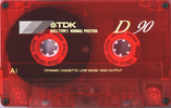 Compact Cassette TDK D 90 "D-90REA Limited Edition Red" Type I Normal 1995 Europe