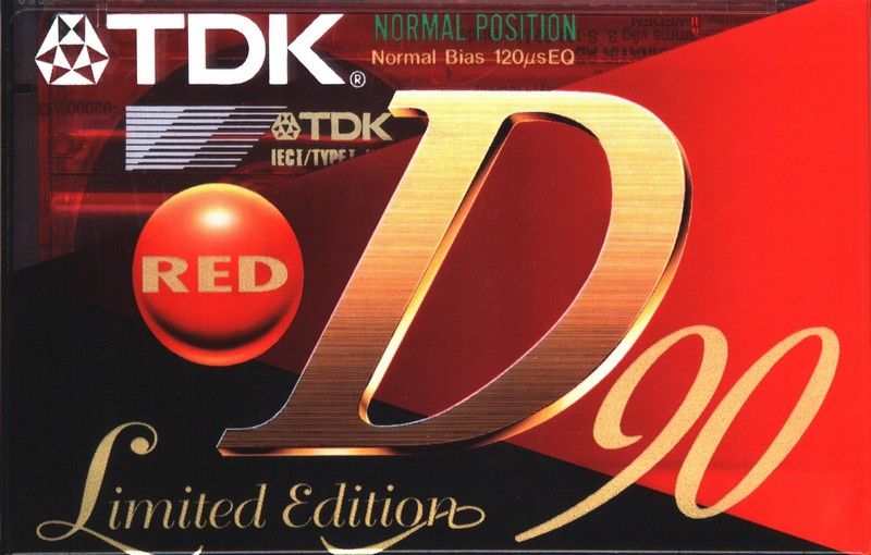 Compact Cassette TDK D 90 "D-90REA Limited Edition Red" Type I Normal 1995 Europe