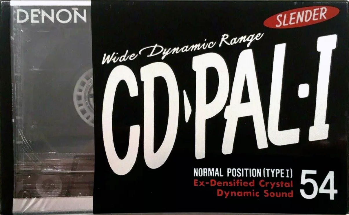 Compact Cassette Denon CD/PAL Slender 54 Type I Normal 1990 Japan