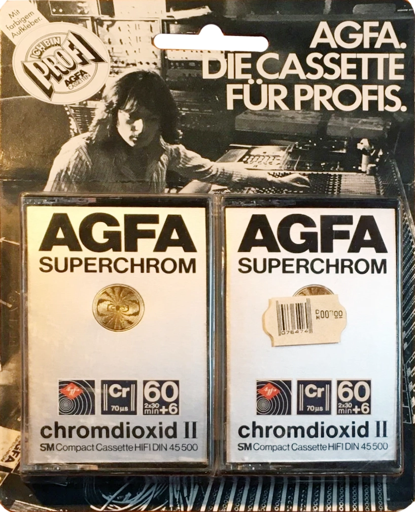 Blister AGFA Superchrom 60+6 Type II Chrome 1981 Germany