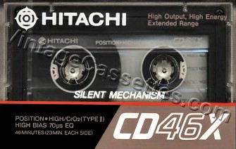 Compact Cassette Hitachi CD 46 "CD-X" Type II Chrome 1985 Japan