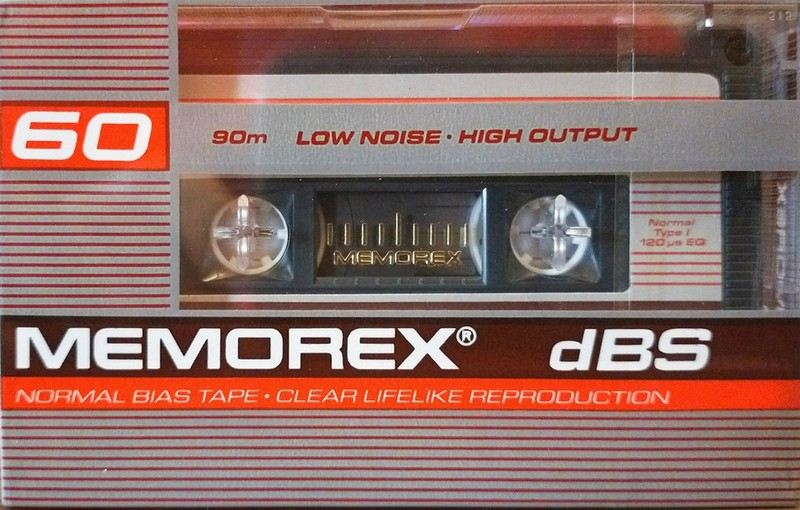Compact Cassette Memorex dBS 60 Type I Normal 1987 Europe