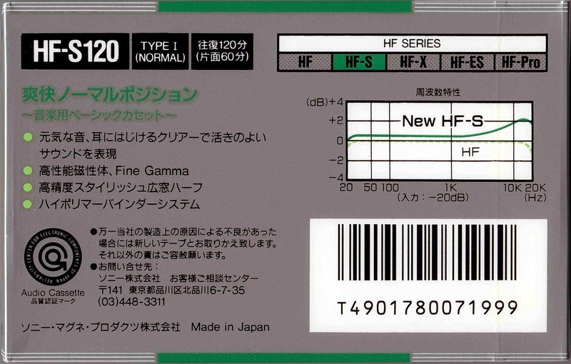 Compact Cassette: Sony  - HF-S 120