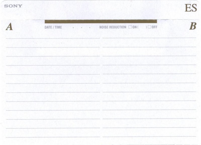 Compact Cassette Sony Metal-ES 80 Type IV Metal 1997 Japan