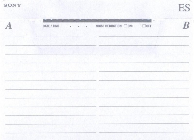 Compact Cassette Sony Metal-ES 80 Type IV Metal 1997 Japan