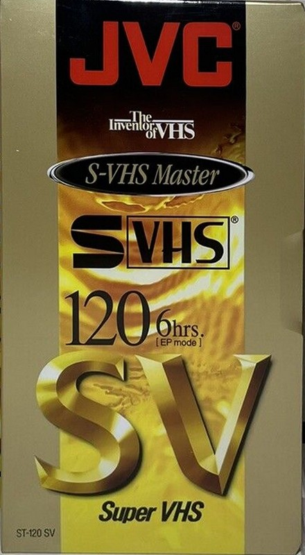 VHS, Video Home System JVC S-VHS Master 120 "ST-120 SV" Type I Normal North America