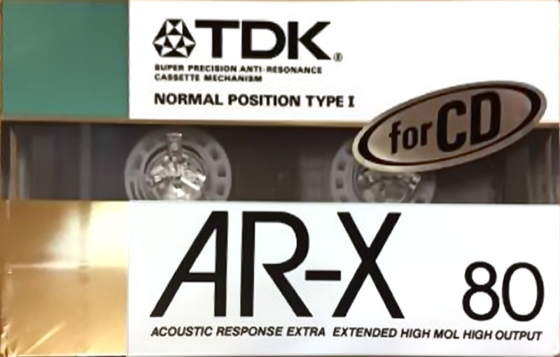 Compact Cassette TDK AR-X 80 "AR-X80G" Type I Normal 1987 Japan