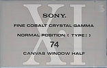 Compact Cassette Sony XI 74 Type I Normal 1991 Japan