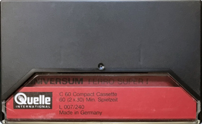 Compact Cassette Universum Super 60 Type I Normal 1983 Europe