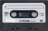 Compact Cassette Scotch Chrome 90 Type II Chrome 1973 Europe