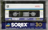 Compact Cassette Sorex SS-I 30 Type I Normal 1986 South Korea