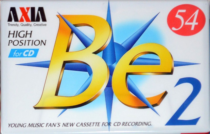 Compact Cassette AXIA Be 2 54 "BE2A 54" Type II Chrome 1996 Japan