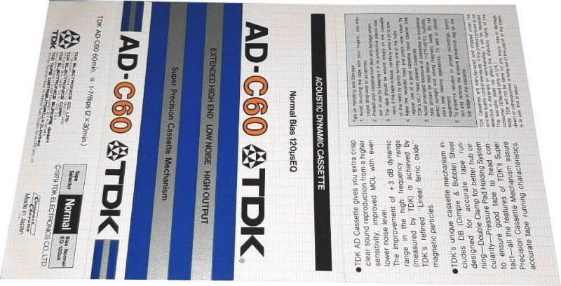 Compact Cassette: TDK  - AD 60