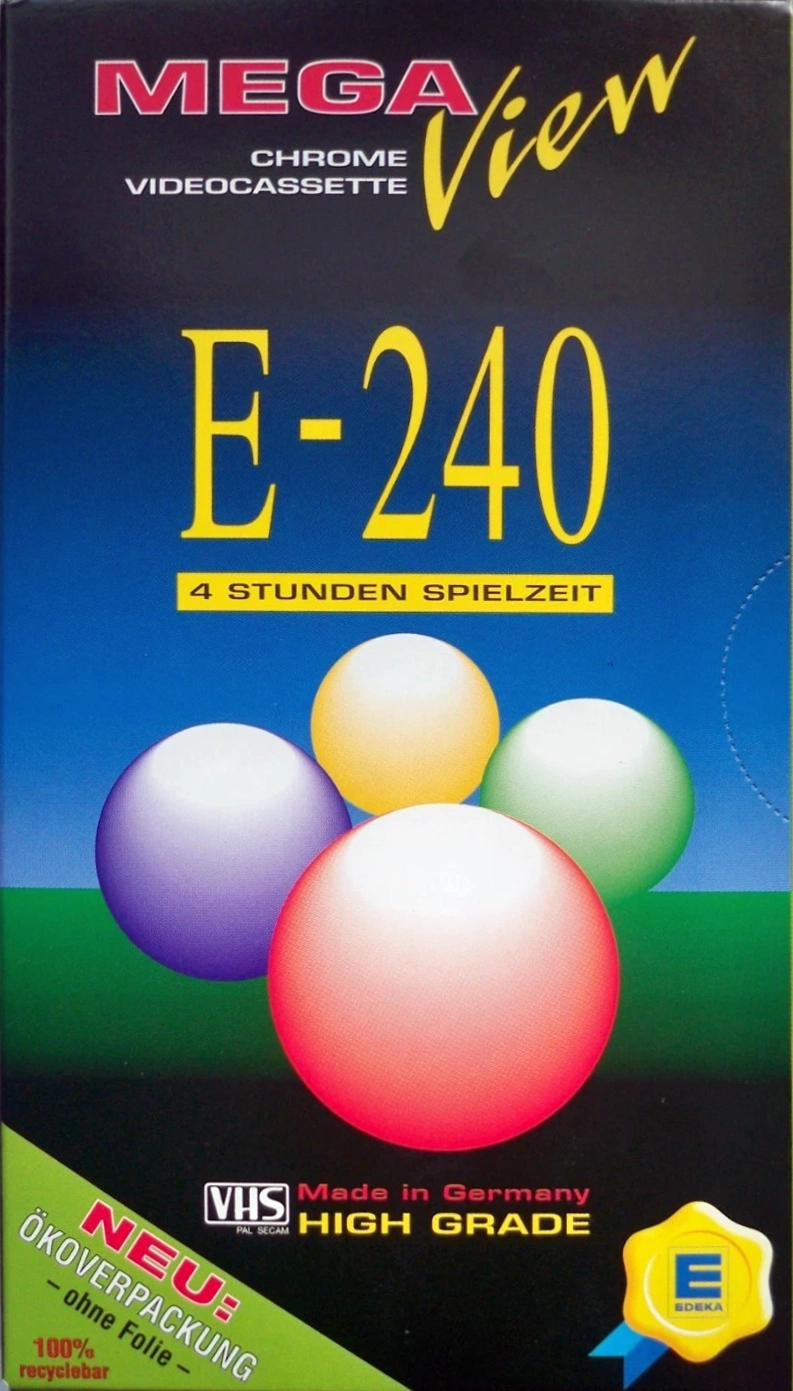 VHS, Video Home System Mega View 240 Type II Chrome 1999 Germany
