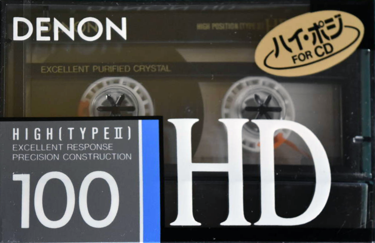 Compact Cassette Denon HD 100 "HD100P" Type II Chrome 1989 Japan