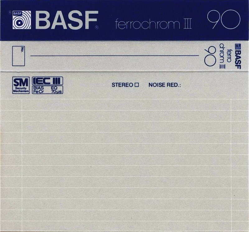 Compact Cassette BASF Ferrochrom 90 Type III Ferro Chrome 1981 Europe
