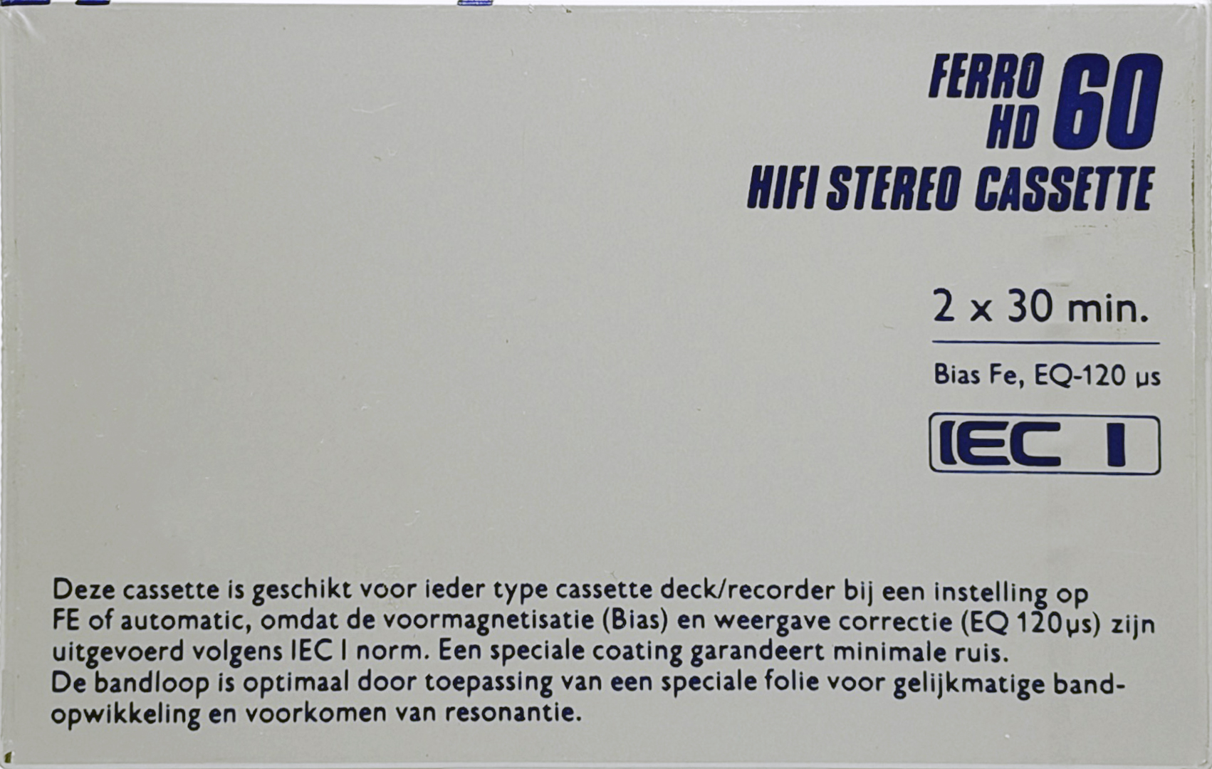 Compact Cassette Hema Ferro HD 60 Type I Normal 1988 Netherlands