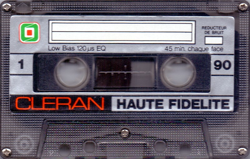Compact Cassette Cleran Haute Fidelite 90 Type I Normal 1986 France