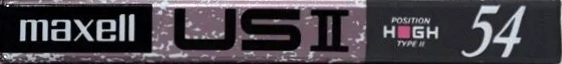 Compact Cassette Maxell US 54 "USII 54" Type II Chrome 1990 Japan