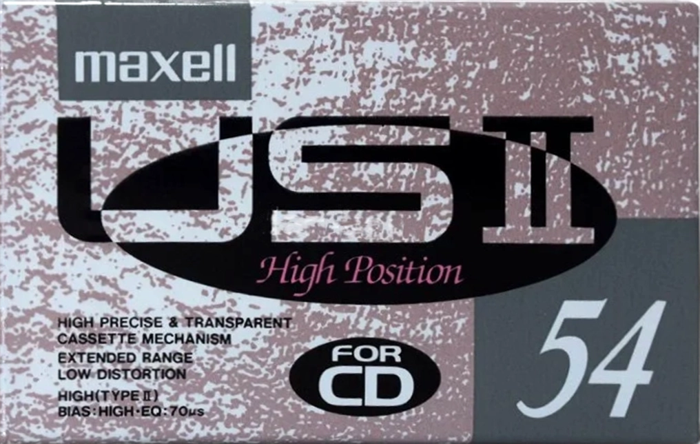 Compact Cassette Maxell US 54 "USII 54" Type II Chrome 1990 Japan