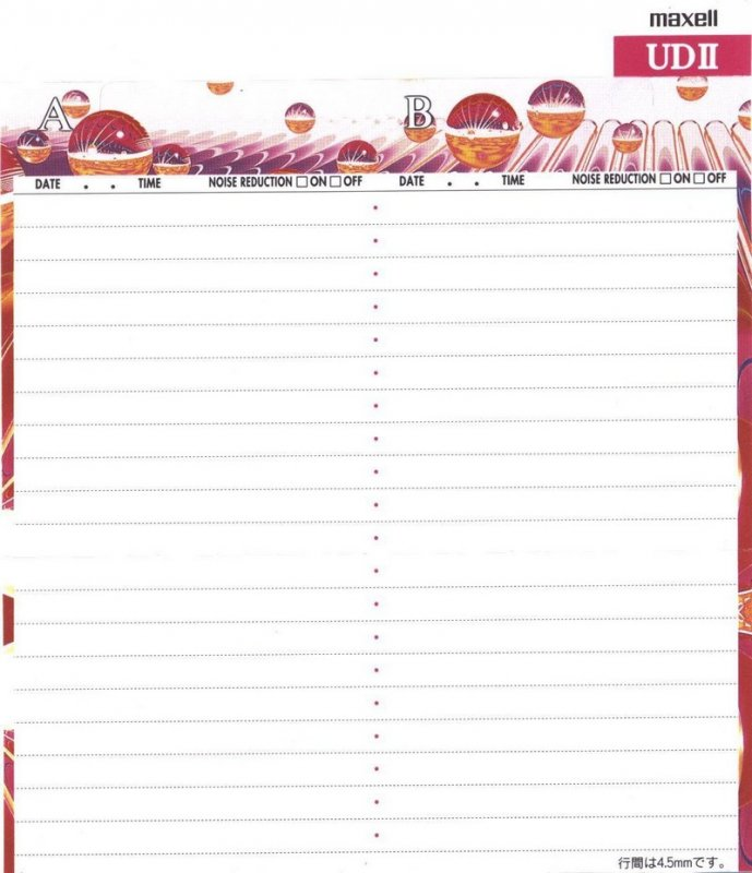 Compact Cassette Maxell UDII / UD2 90 "UD2-90J" Type II Chrome 1995 Japan