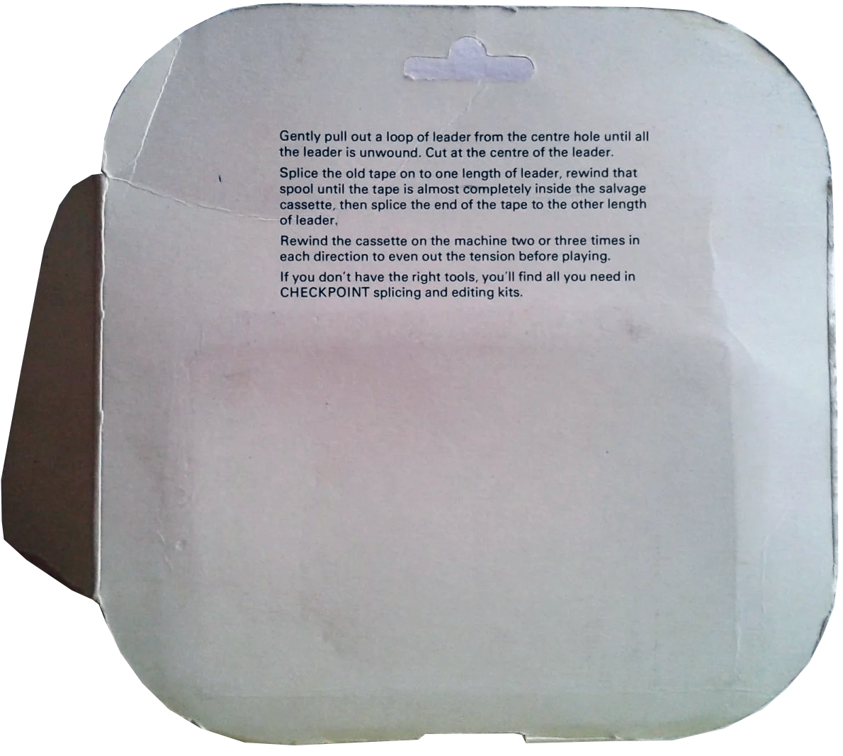 Blister BASF "Checkpoint" Cleaning Cassette 1976 UK