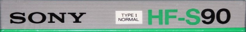 Compact Cassette Sony HF-S 90 Type I Normal 1986 USA