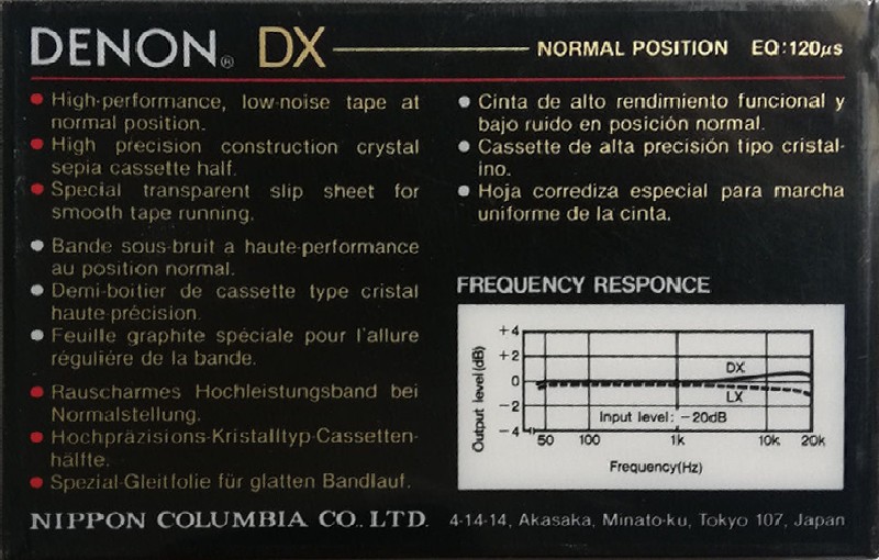 Compact Cassette: Nippon Columbia / Denon Denon - DX 90