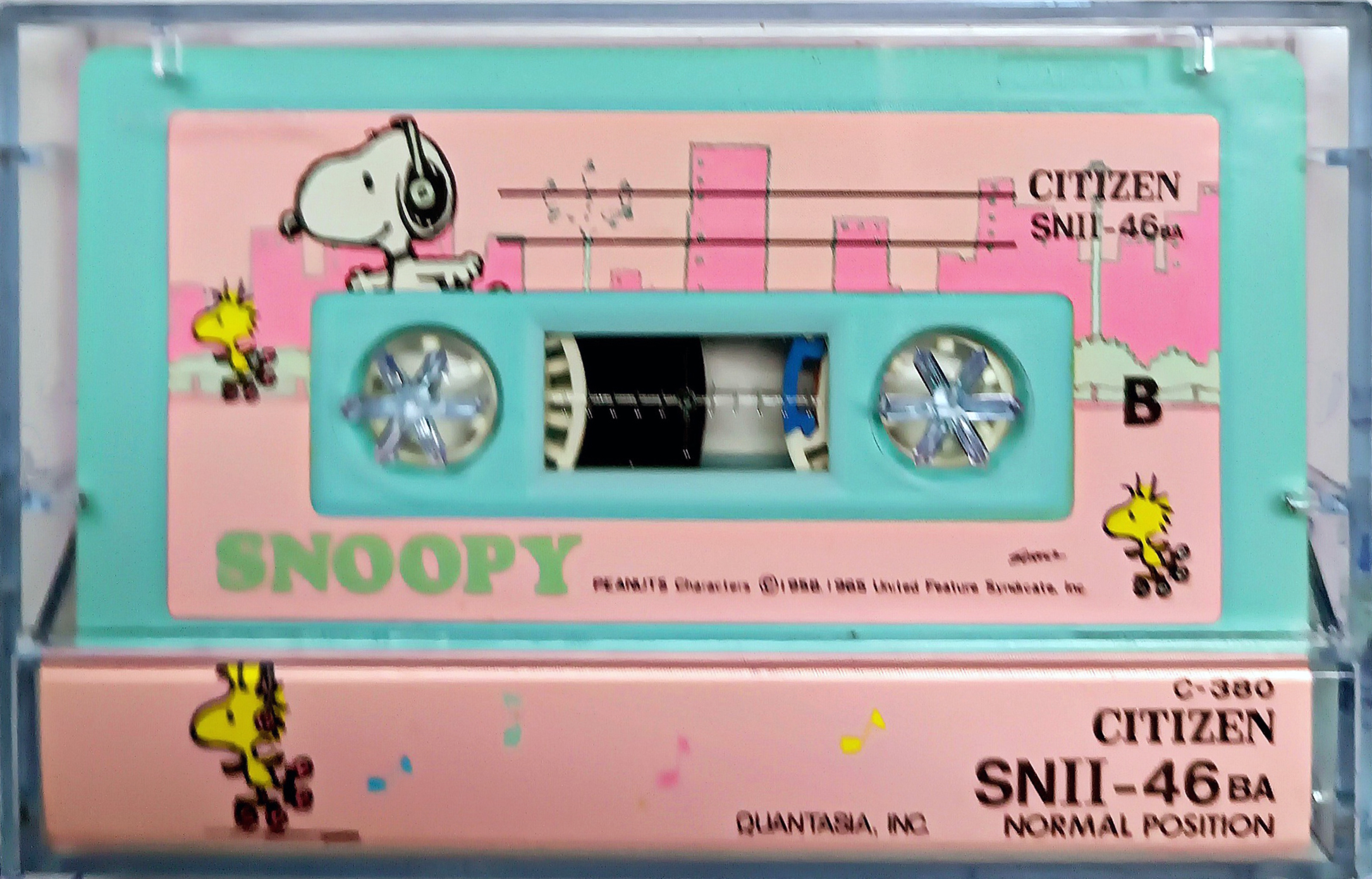 Compact Cassette Citizen Snoopy SN II 46 "SNII-46BA" Type I Normal 1985 Japan