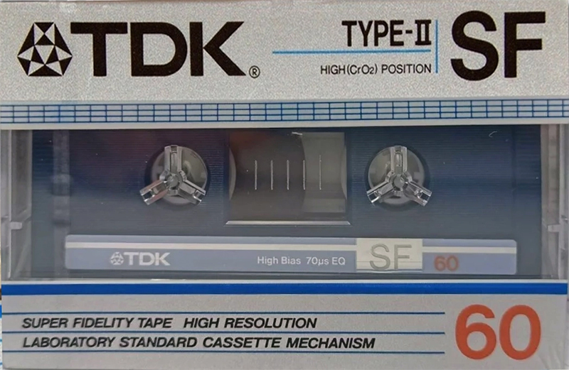 Compact Cassette TDK SF 60 Type II Chrome 1985 Australia, Europe