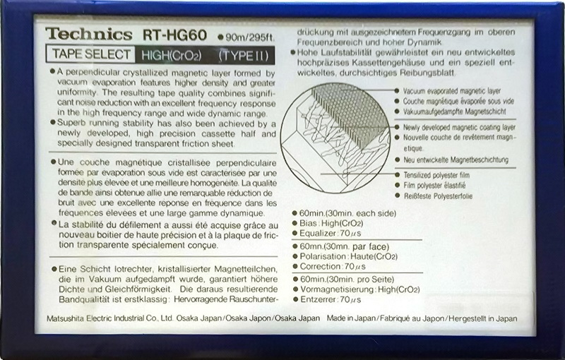 Compact Cassette: Matsushita Technics - HG 60
