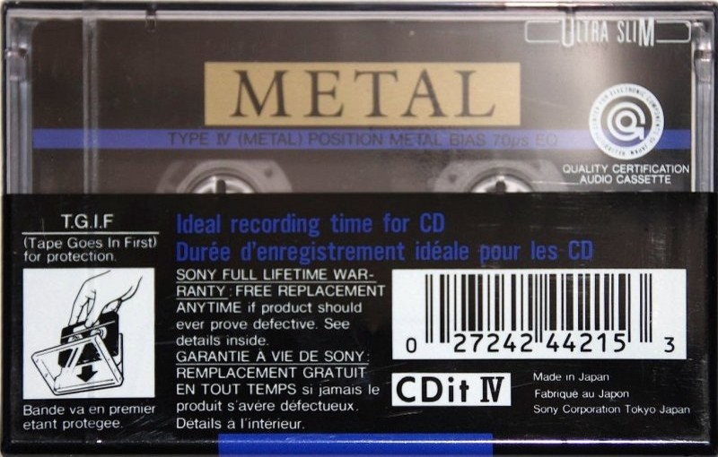 Compact Cassette: Sony  - CDit IV 100