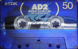 Compact Cassette TDK AD2 54 "AD2-54N" Type II Chrome 1996 Japan