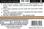 Video8, Hi8, Digital8 Certron 120 Type IV Metal USA