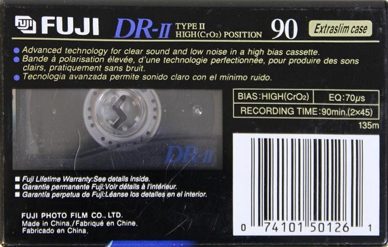 Compact Cassette:  Fuji - DR-II 90