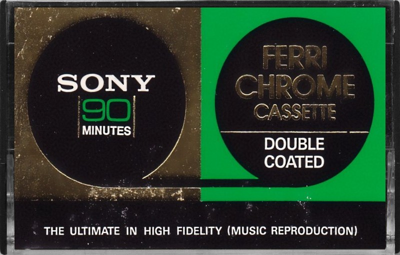 Compact Cassette Sony 90 "C-90FeCr" Type III Ferro Chrome 1976 USA