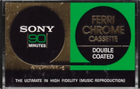 Compact Cassette Sony 90 "C-90FeCr" Type III Ferro Chrome 1976 USA