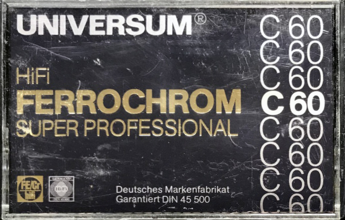 Compact Cassette Universum 60 Type III Ferro Chrome 1978 Europe