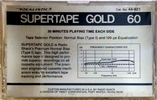 Compact Cassette SUPERTAPE Gold 60 Type I Normal 1986 USA