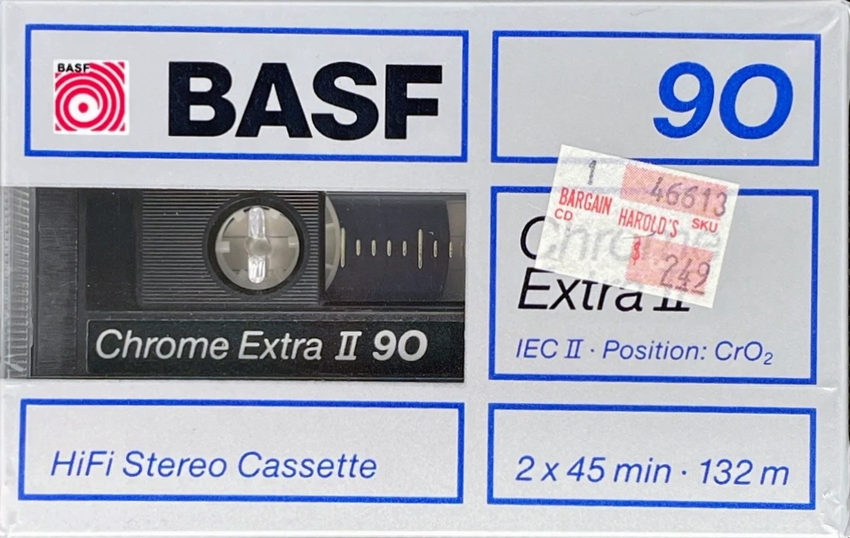 Compact Cassette BASF Chrome Extra II 90 Type II Chrome 1987 Latin America