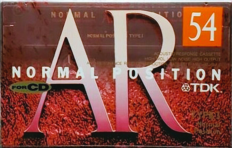 Compact Cassette TDK AR 54 "AR-54A" Type I Normal 1993 Japan