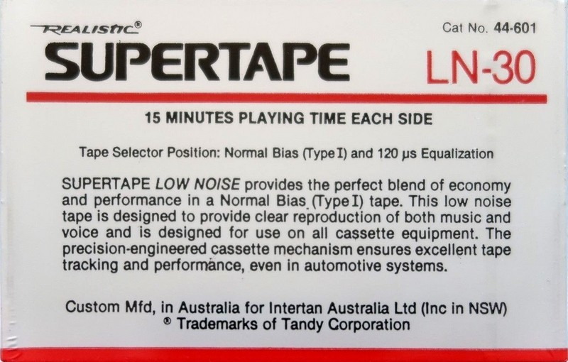 Compact Cassette: Unknown SUPERTAPE - LN 30