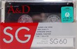 Compact Cassette A&D SG 60 Type I Normal 1989 Japan