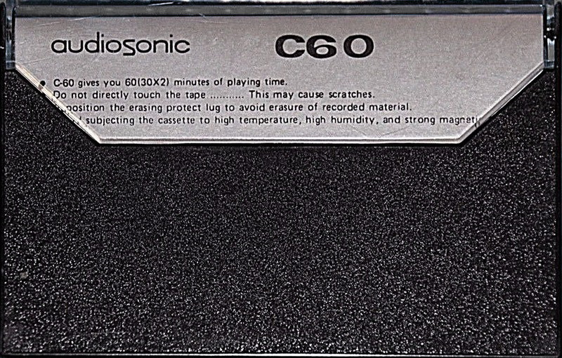 Compact Cassette Audio Sonic 60 Type I Normal Hong Kong