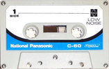 Compact Cassette National Panasonic RT 60 "RT-60" Type I Normal 1976 Japan