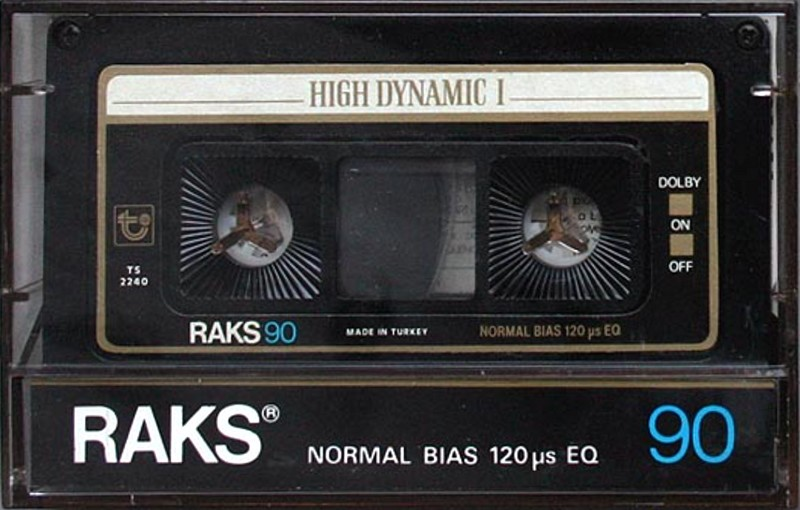 Compact Cassette RAKS High Dynamic I 90 Type I Normal 1985 Europe